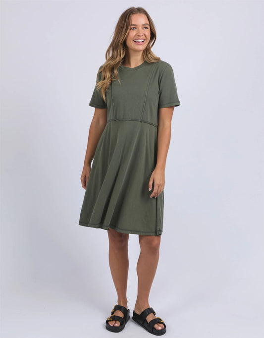 Image of Dresses. Productname: Eva Dress - in Khaki colour by brand - Foxwood