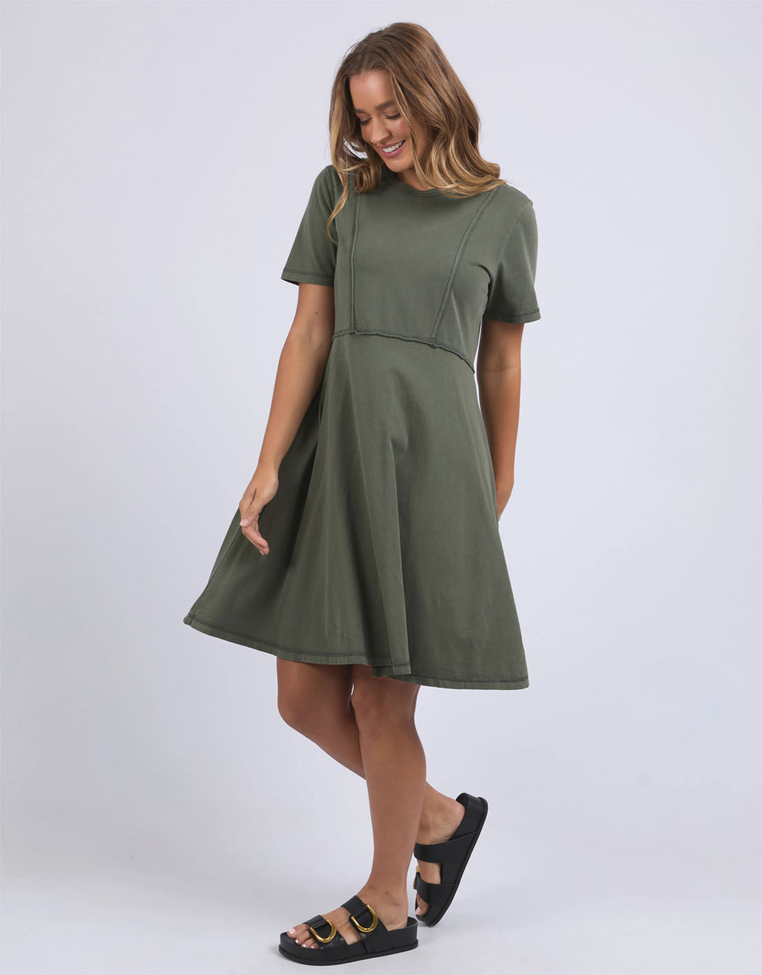 Eva Dress - (Khaki)