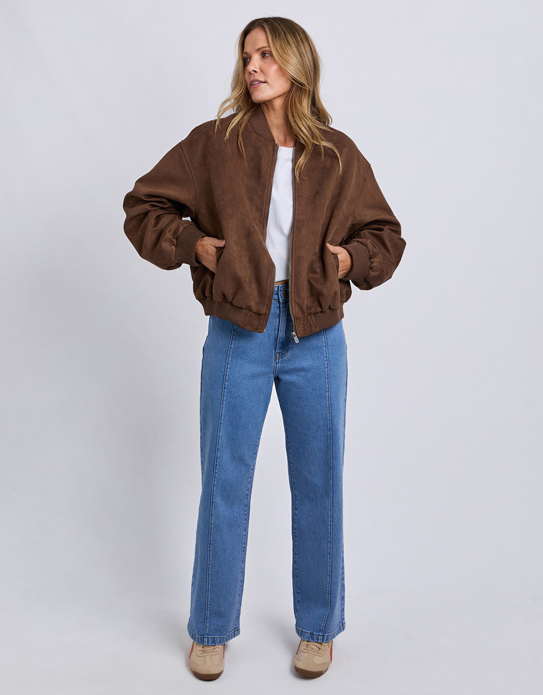 Foxwood Evie Suede Bomber (Chocolate)