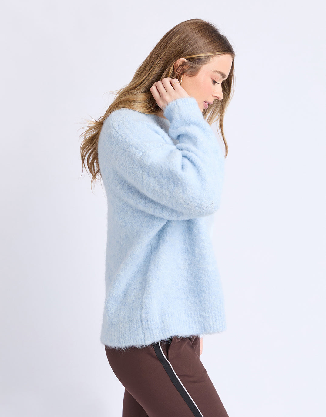 Foxwood Flint Knit Crew (Ice Blue)