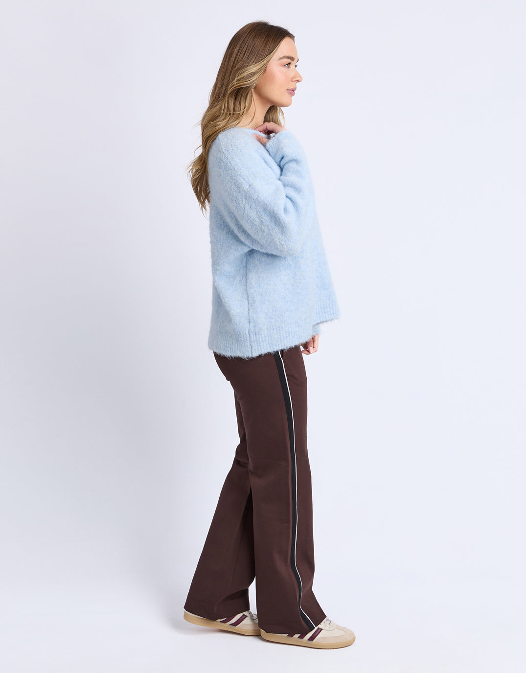Foxwood Flint Knit Crew (Ice Blue)