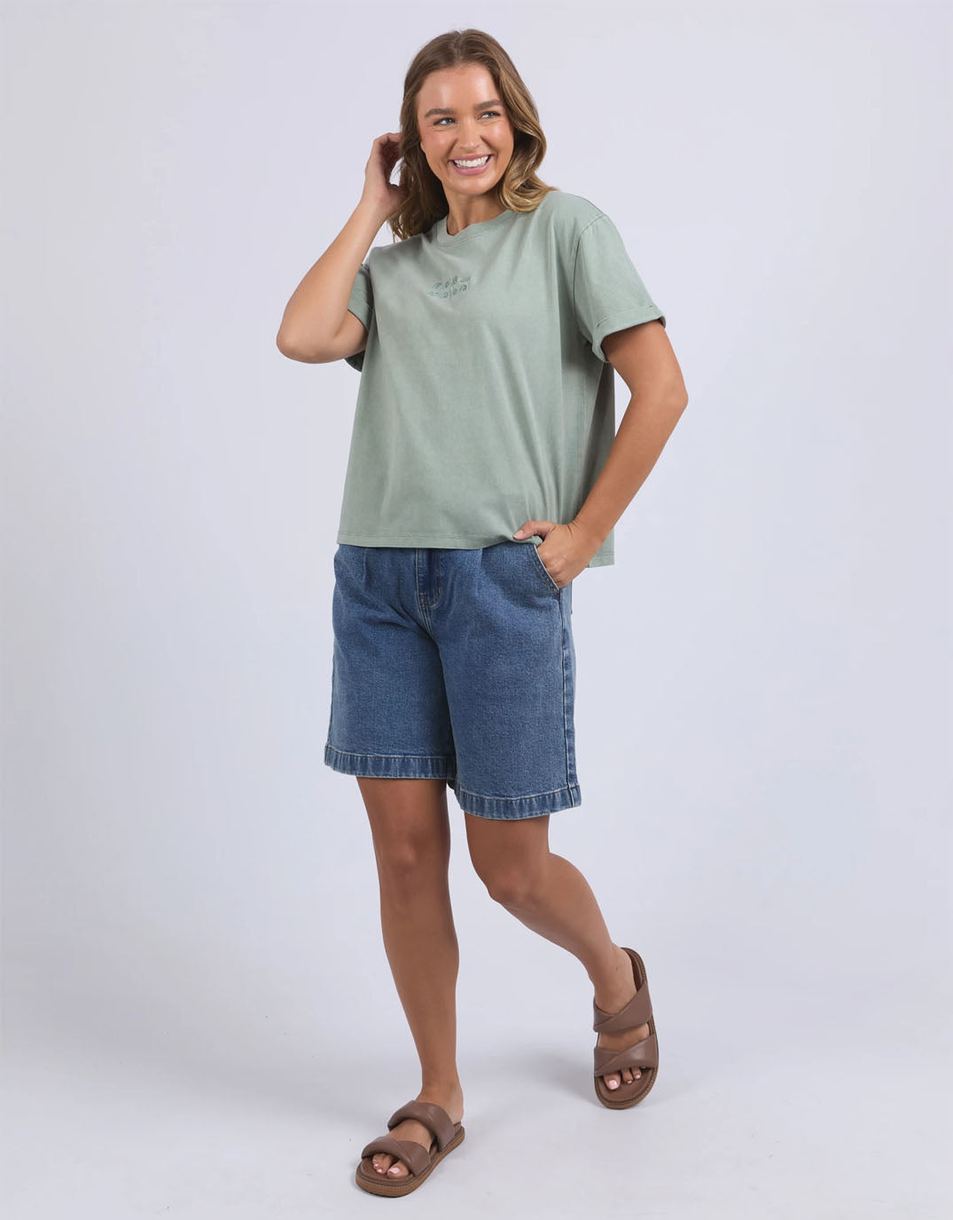Foxwood Huntleigh Oversized Tee (Iceberg Green)