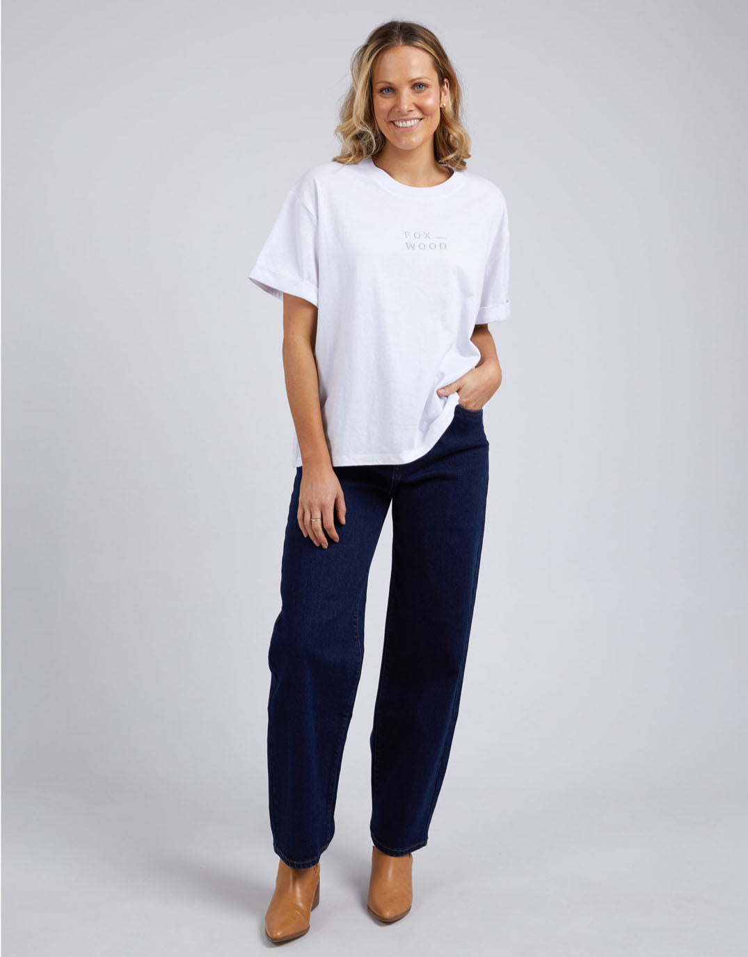 Foxwood Huntleigh Oversized Tee (White)