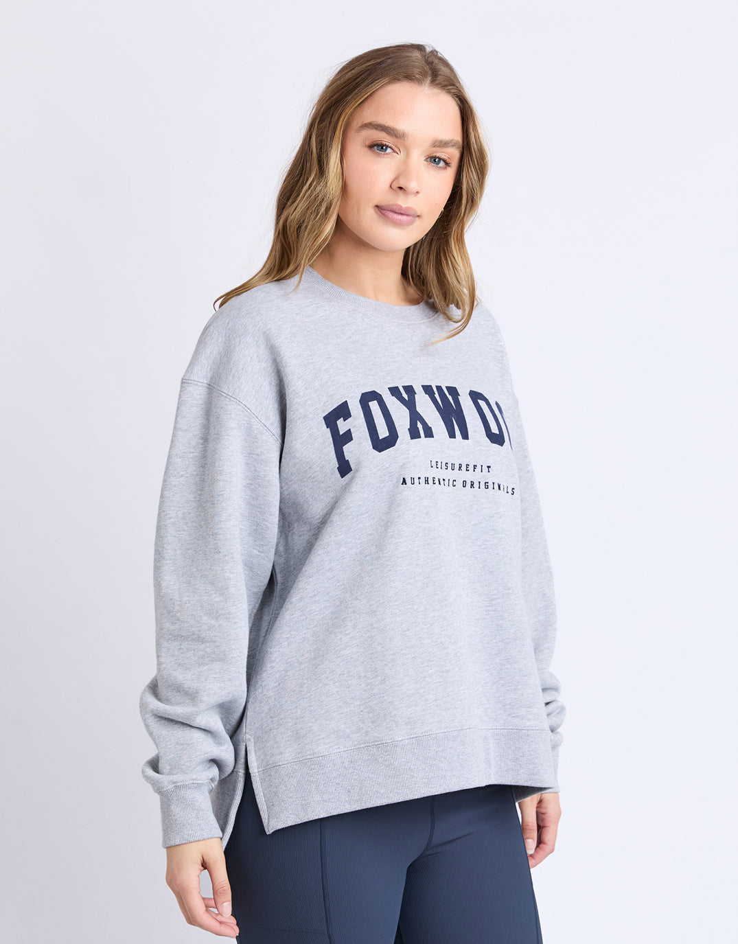 Foxwood Intention Crew (Grey Marle/Navy)