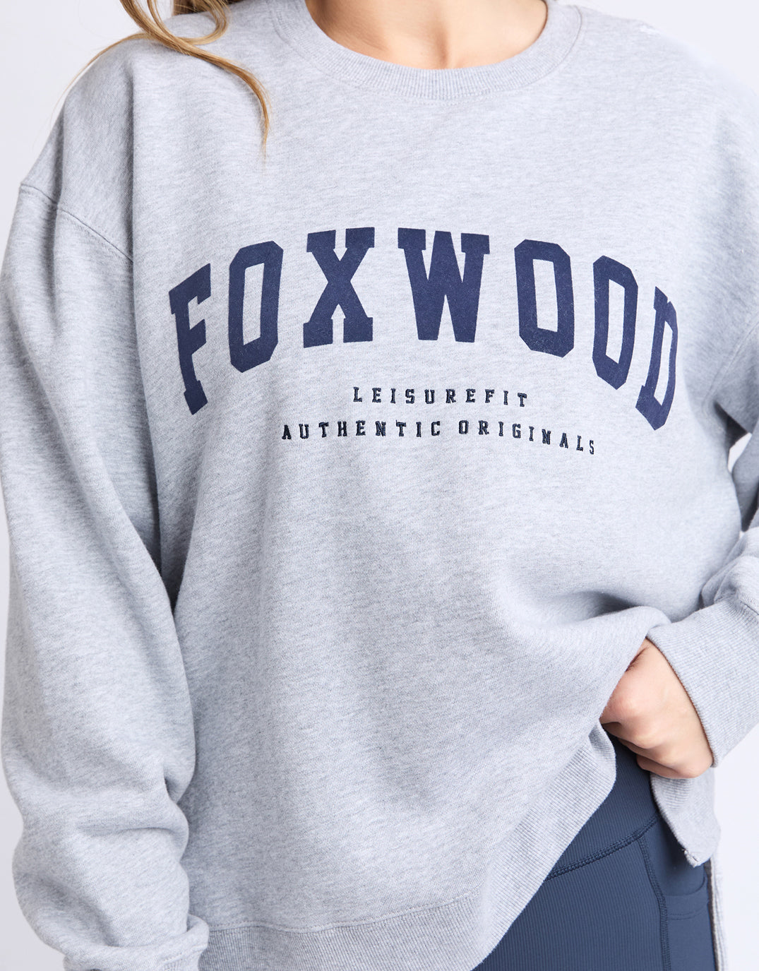 Foxwood Intention Crew (Grey Marle/Navy)