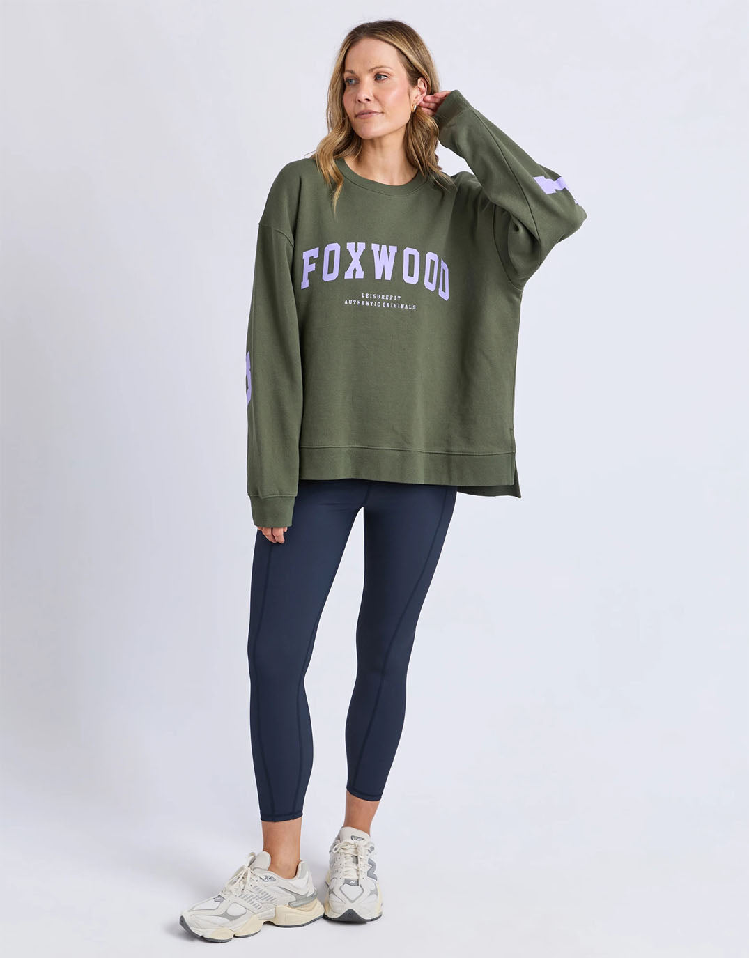 Foxwood Interval Crew (Khaki With Lilac)