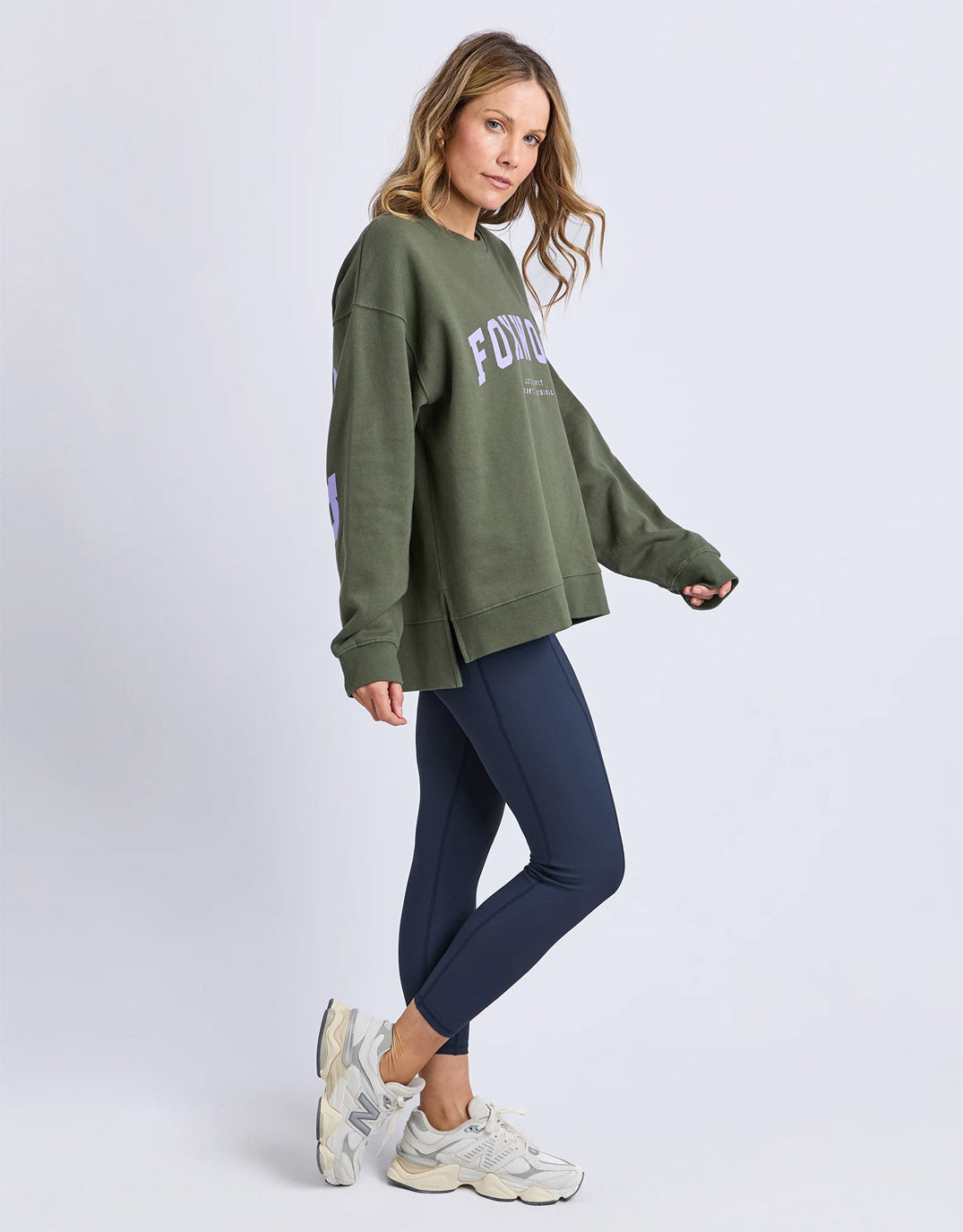 Foxwood Interval Crew (Khaki With Lilac)
