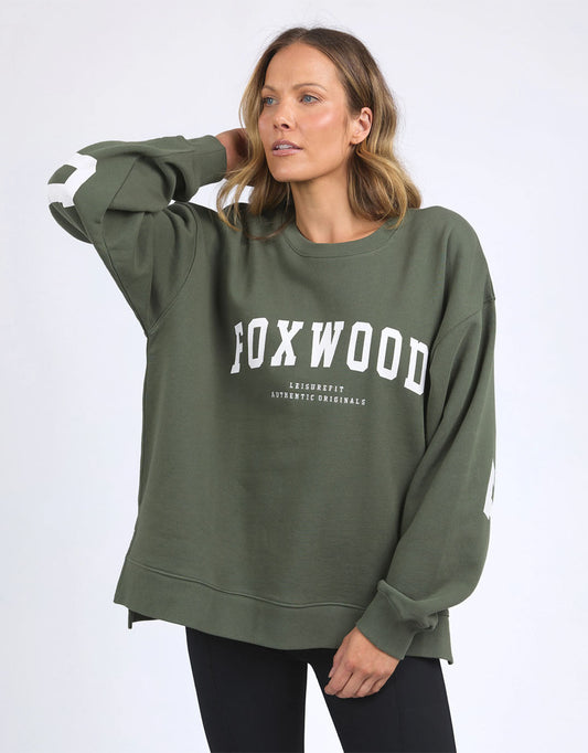Image of a model wearing Outerwear. Product name - Interval Crew Khaki in Khaki colour by brand - Foxwood
