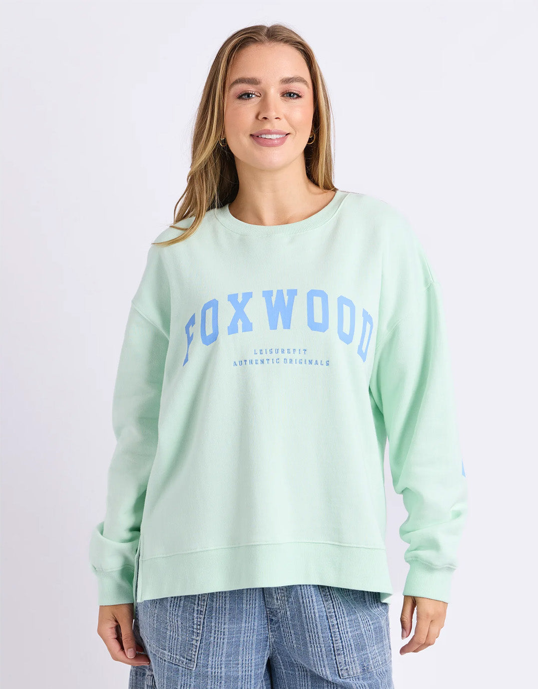 Image of Sleepwear & Loungewear. Product name - Interval Crew Mint in Mint colour by brand - Foxwood