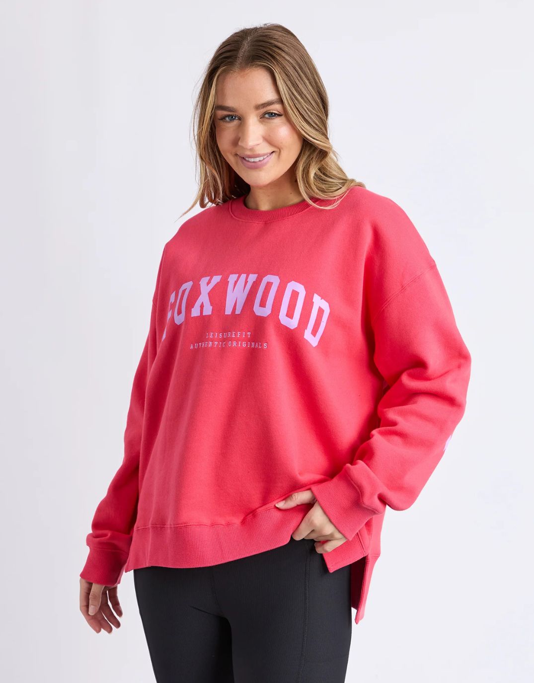 Image of Others. Productname: Interval Crew - Raspberry / Neon Lilac in Rasp / Neon Lilac colour by brand - Foxwood