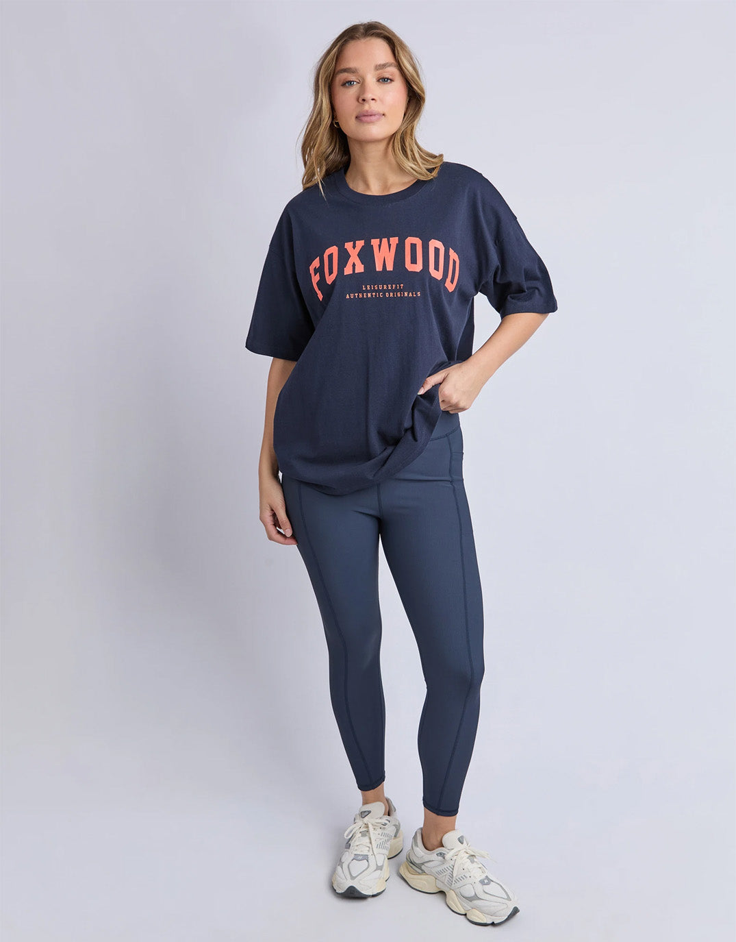 Foxwood Interval Tee (Navy/Orange)