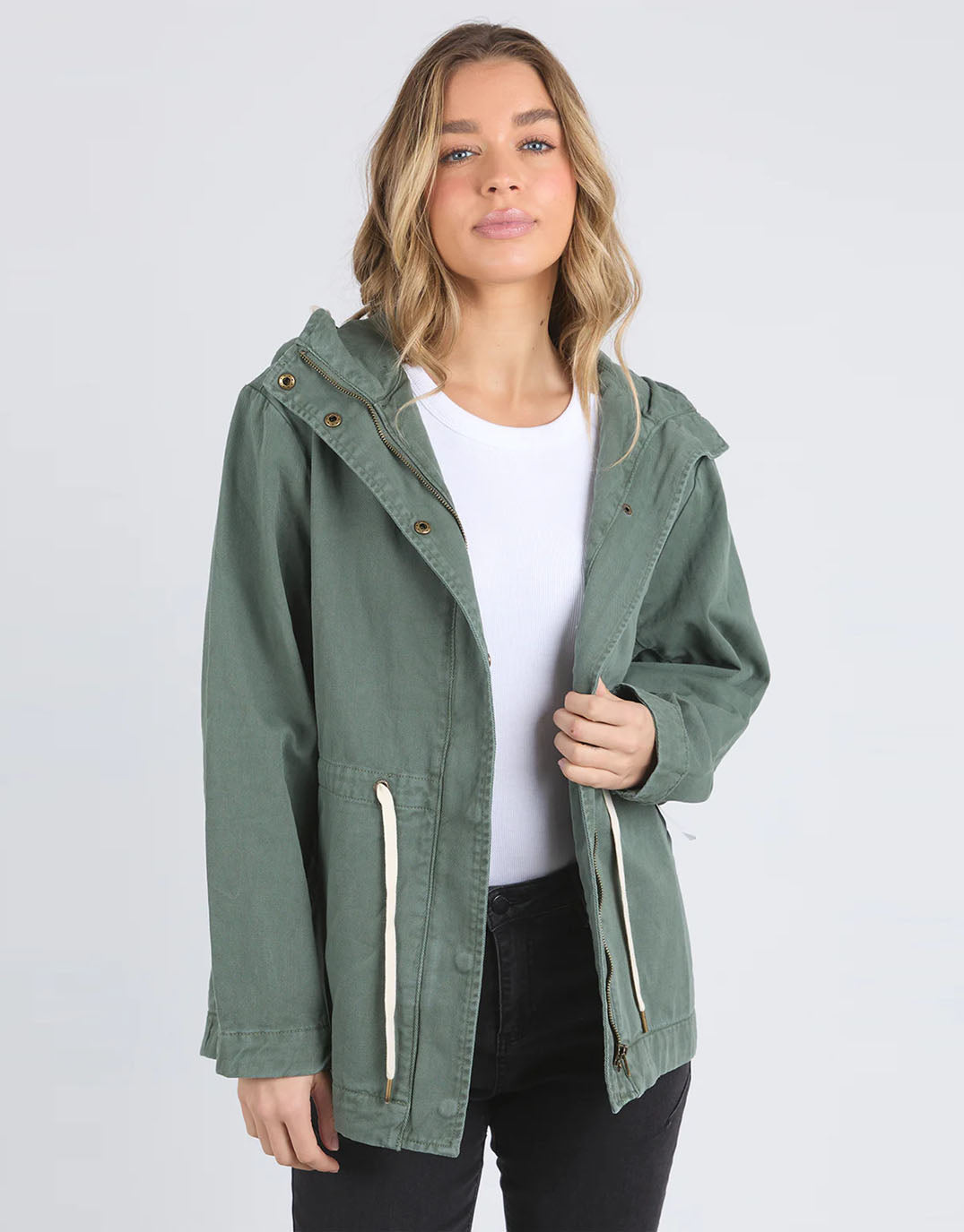 Image of Jackets. Productname: Kingston Anorak - in Khaki colour by brand - Foxwood