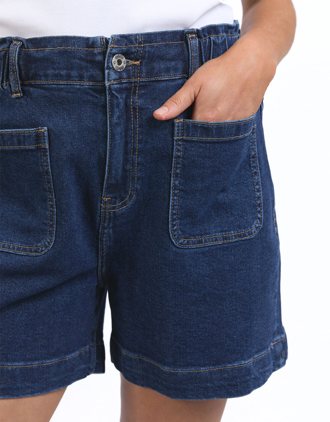 Elm Lennox Denim Shorts (Dark Blue Wash)