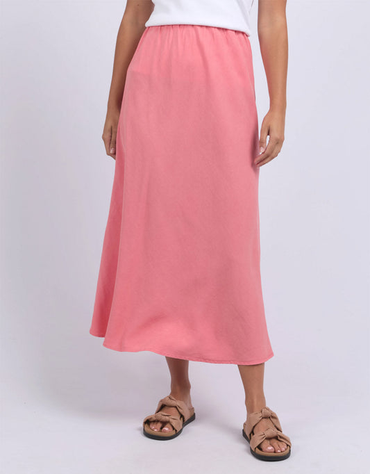 Image of a model wearing Skirts. Productname: Luciana Skirt - in Rose Pink colour by brand - Foxwood