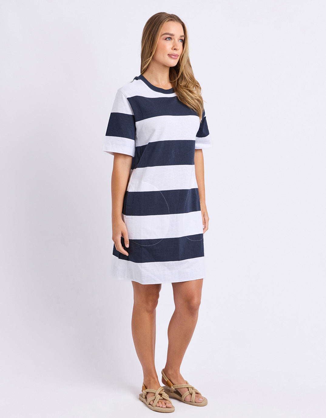 Foxwood Pebble Tee Dress (Navy)