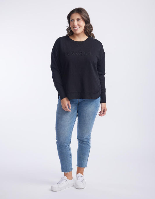 Simplified Crew - (Black On Black)