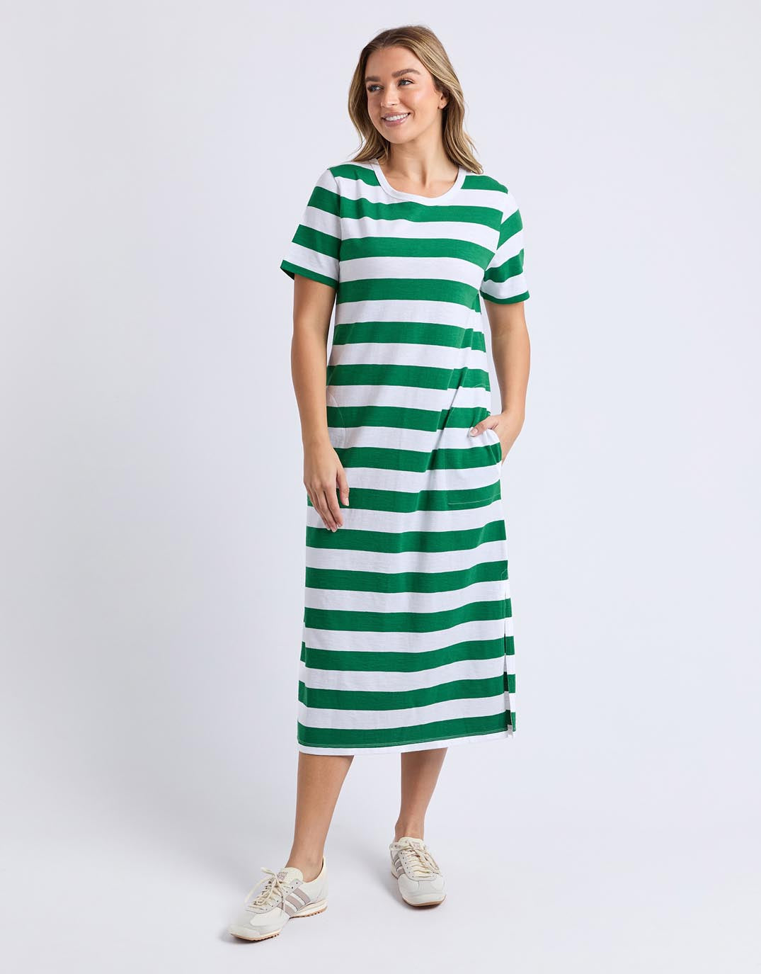 Image of Dresses. Productname: Tallow Dress - in Green colour by brand - Foxwood