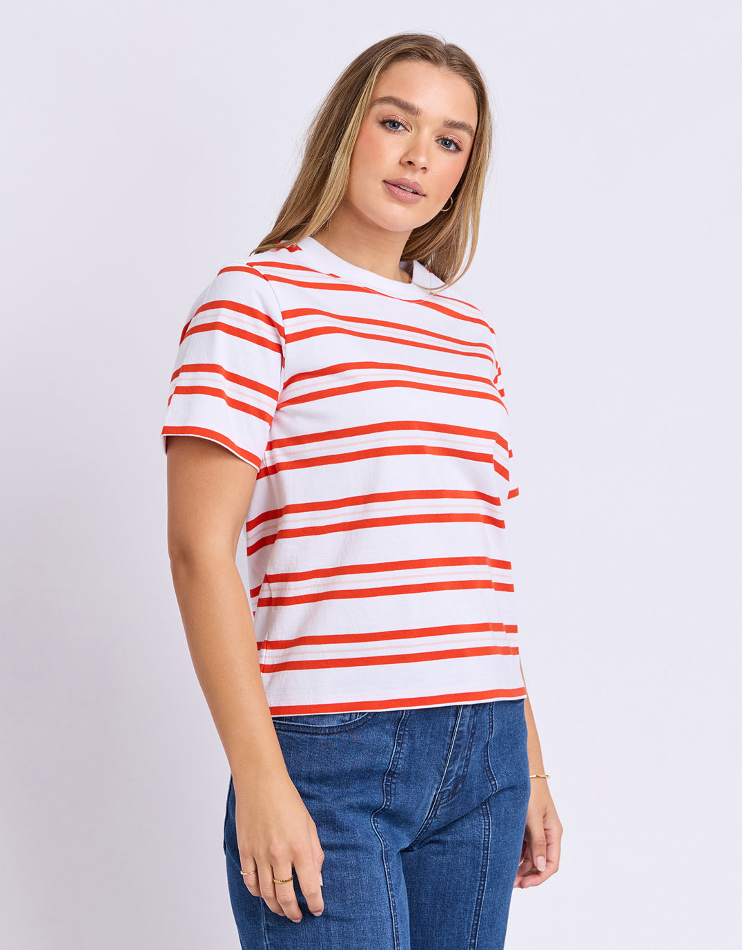 Foxwood Pure Stripe Tee (White)