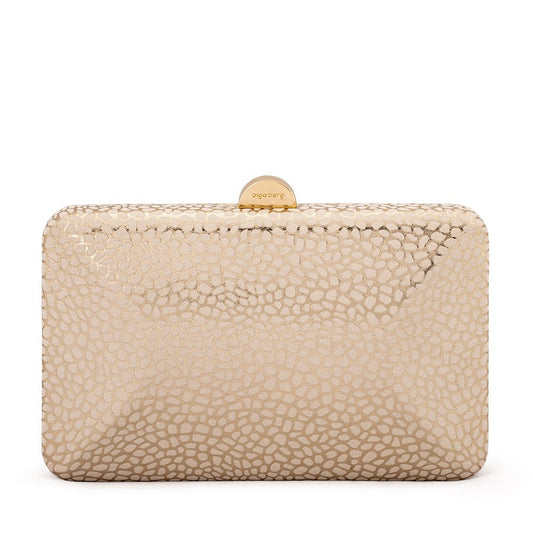 Olga Berg FRANKIE Embossed Clutch (Natural)