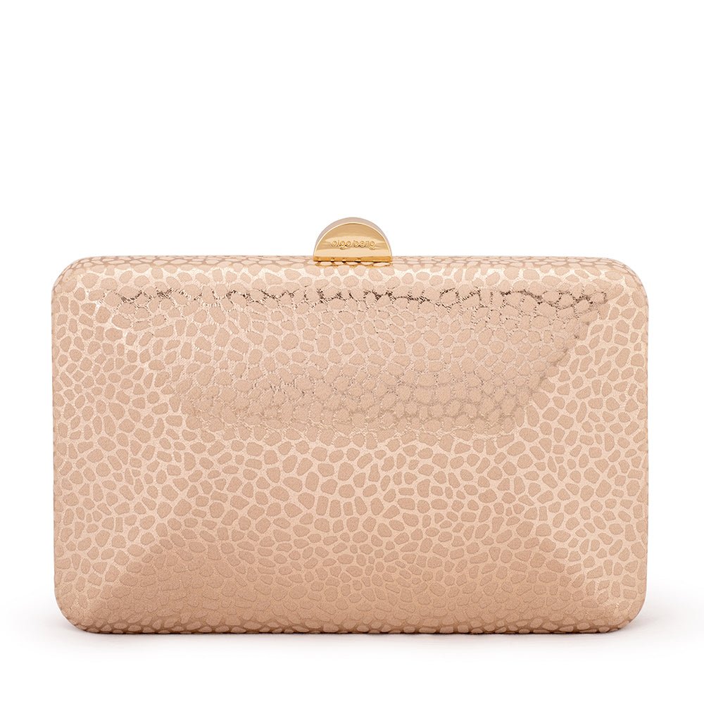 Olga Berg FRANKIE Embossed Clutch (Blush)