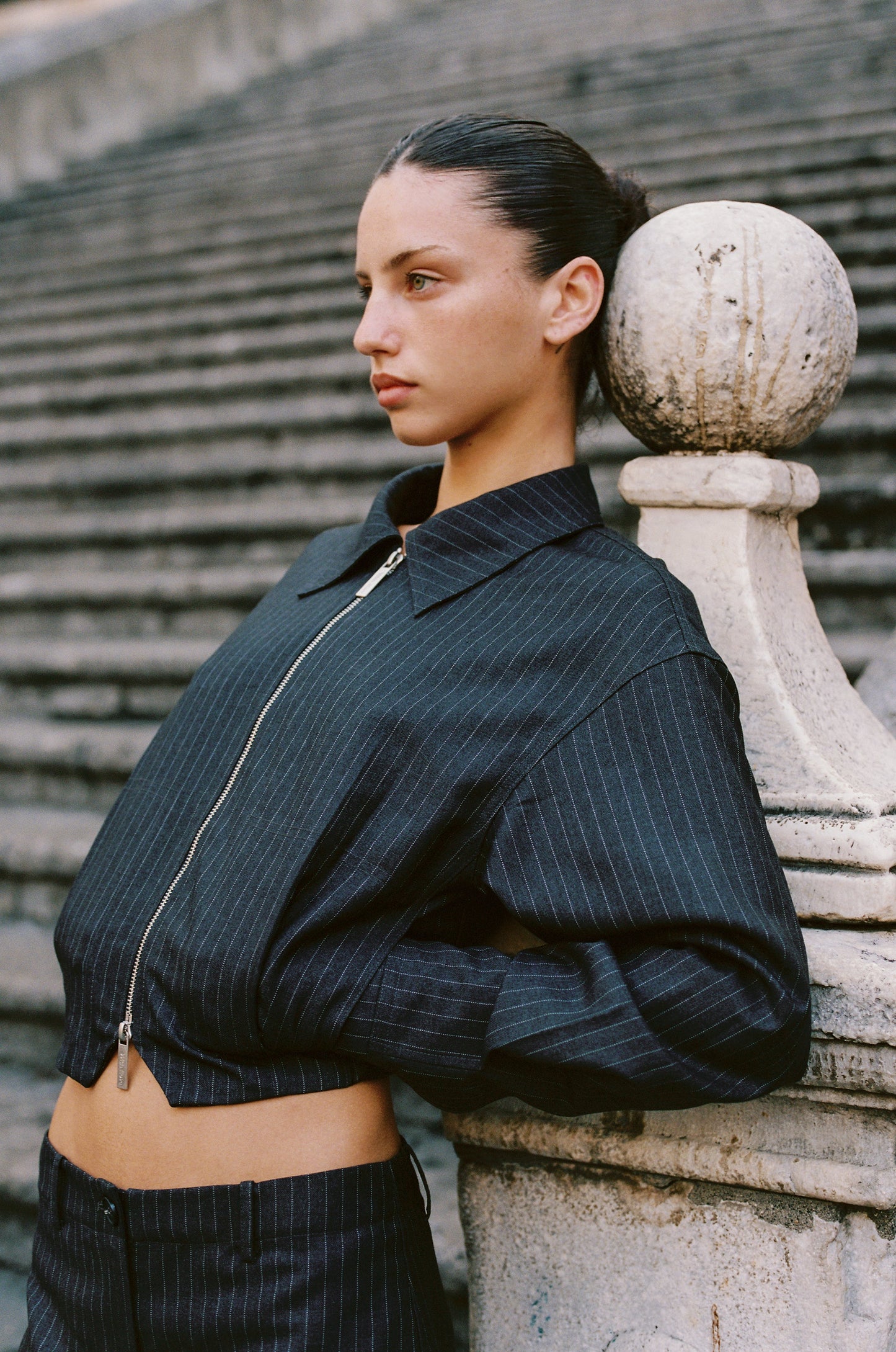 Image of Coats & Jackets. Product name - Fred Jacket in Pinstripe colour by brand - With Jéan