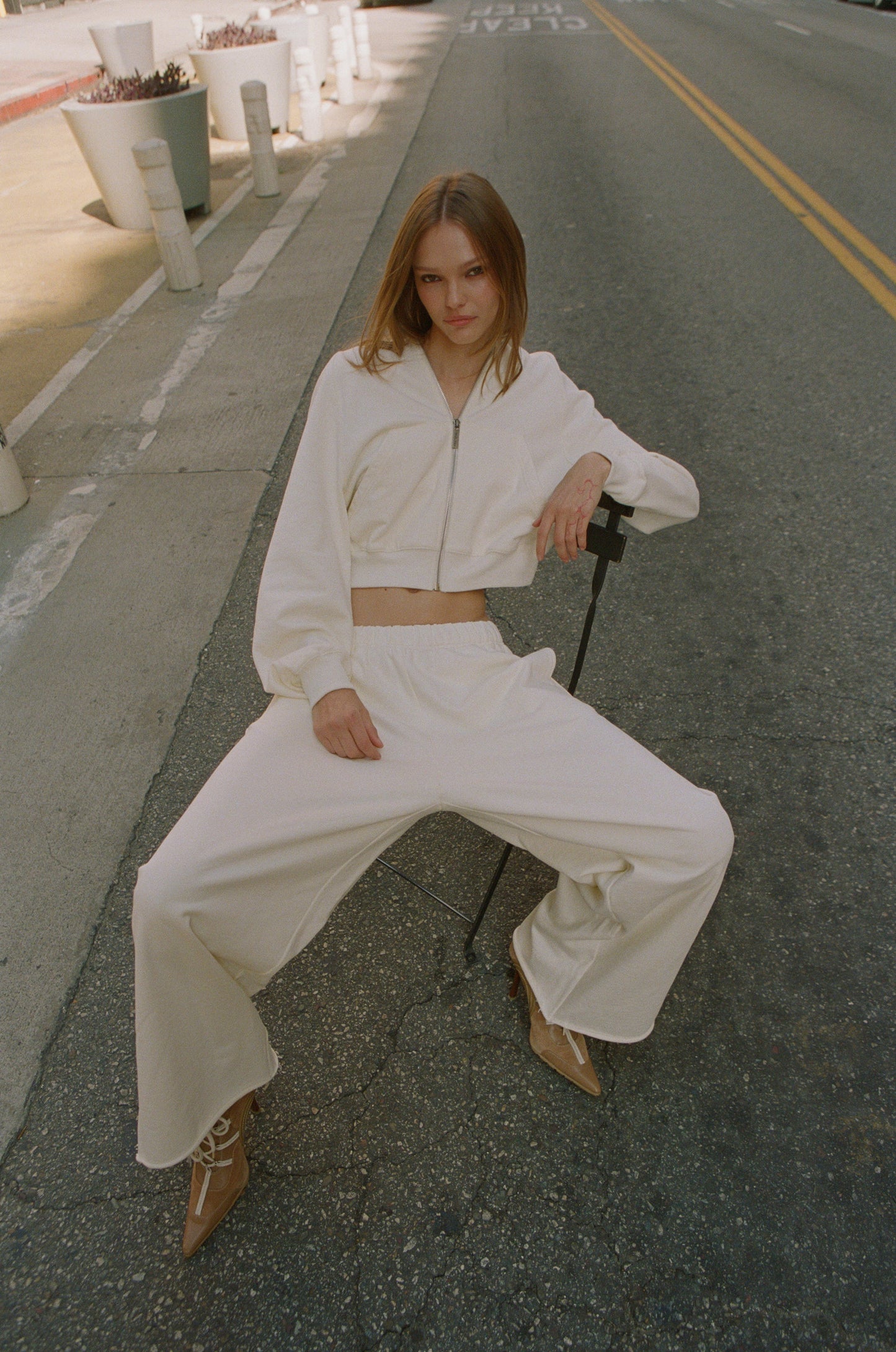 Freddie Track Pant (Cream)