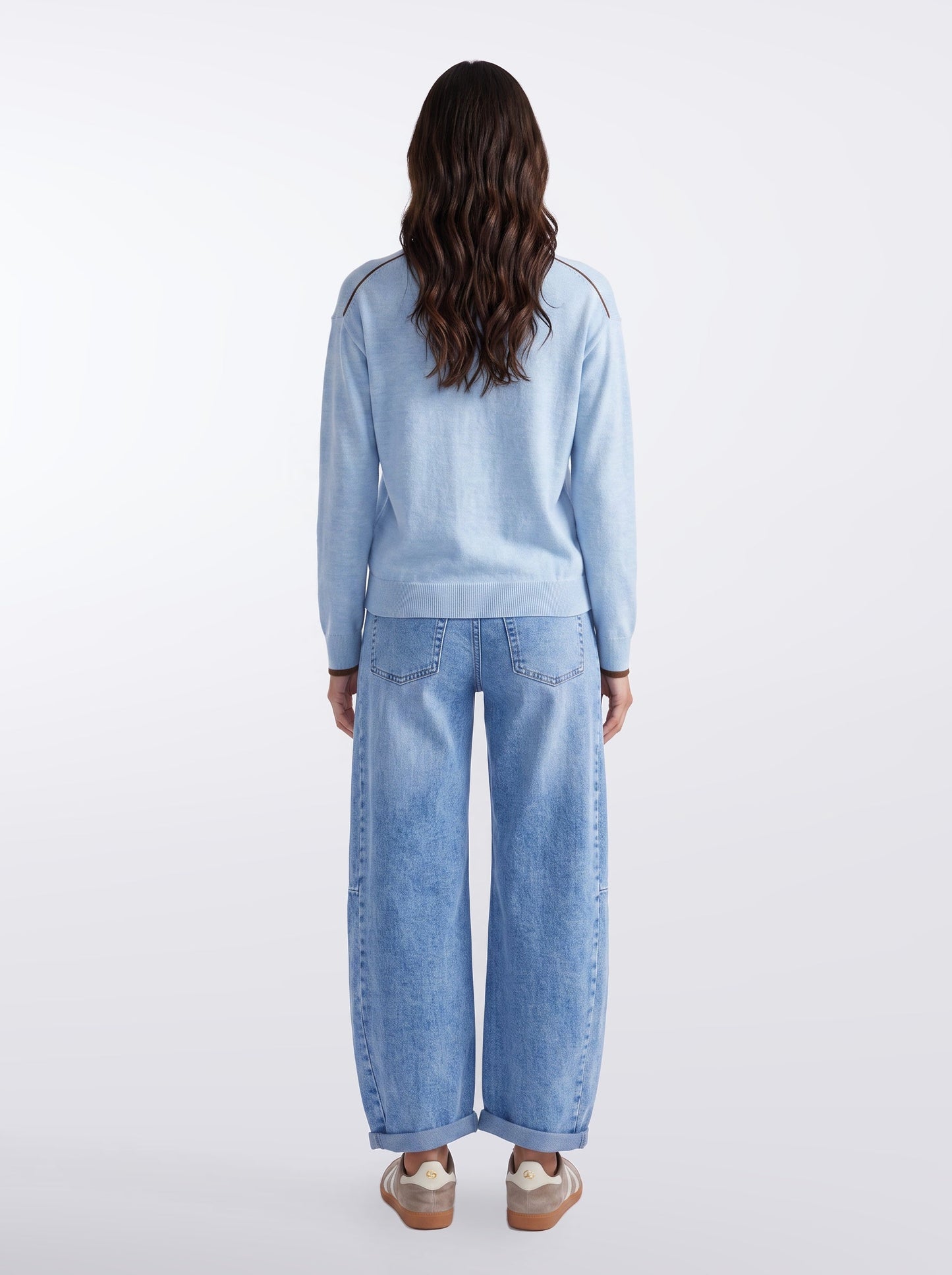White & Co. Polo Frenchie Knit (Ice Blue)