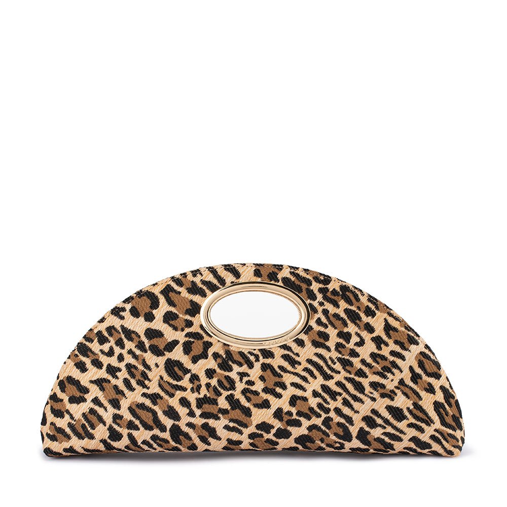 Olga Berg GEENA Straw Bag (Leopard)