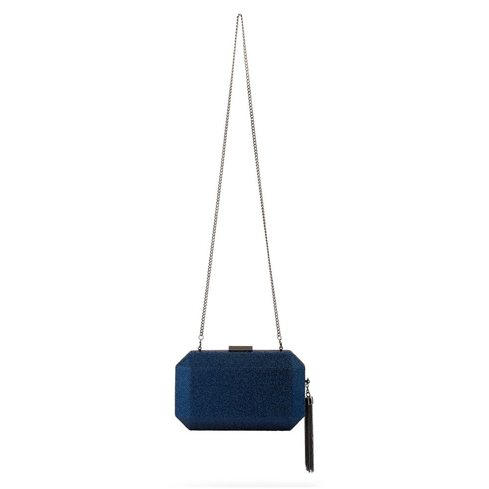 Olga Berg GIA Crystal Clutch (Navy)