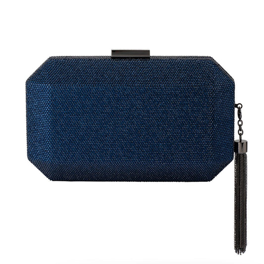 Olga Berg GIA Crystal Clutch (Navy)