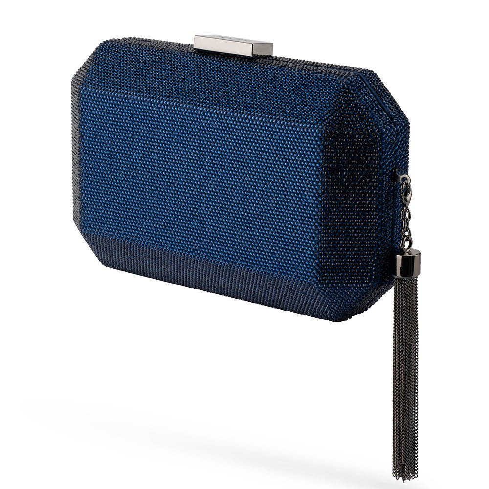 Olga Berg GIA Crystal Clutch (Navy)