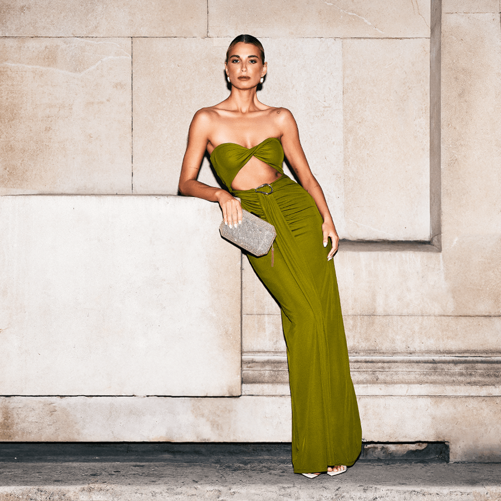 Image of Bags. Product name - GIA Crystal Clutch in Champagne colour by brand - Olga Berg