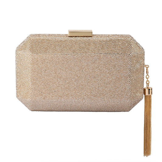 Olga Berg GIA Crystal Clutch (Champagne)