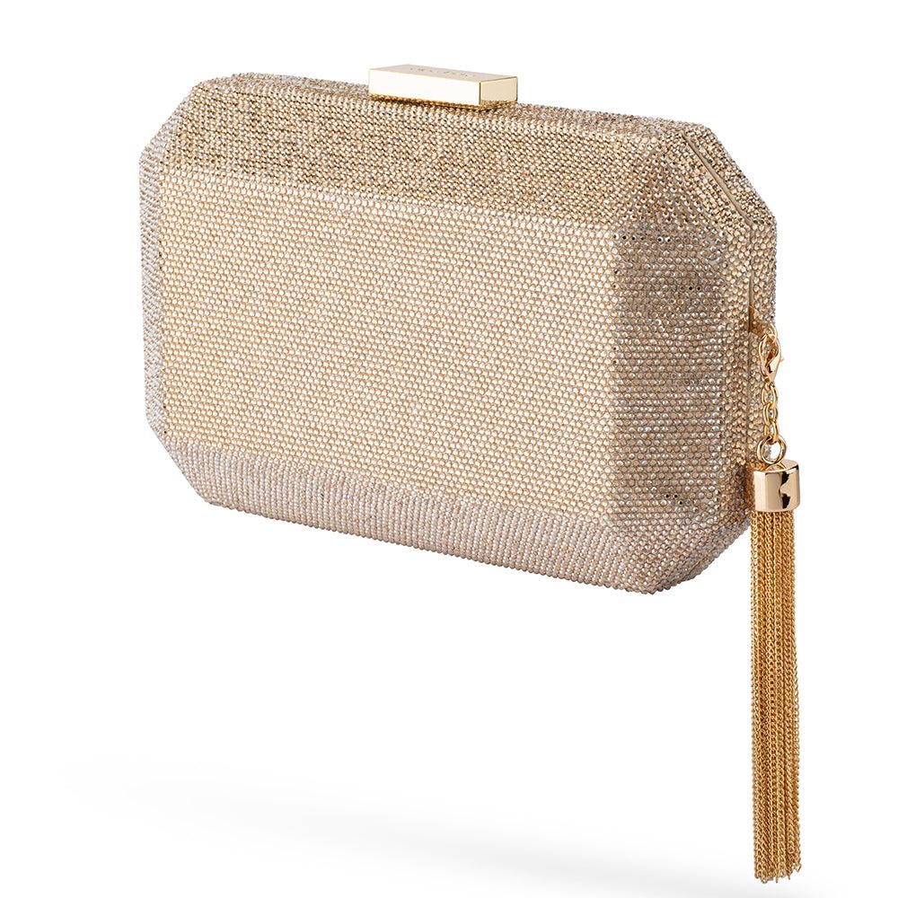 Olga Berg GIA Crystal Clutch (Champagne)