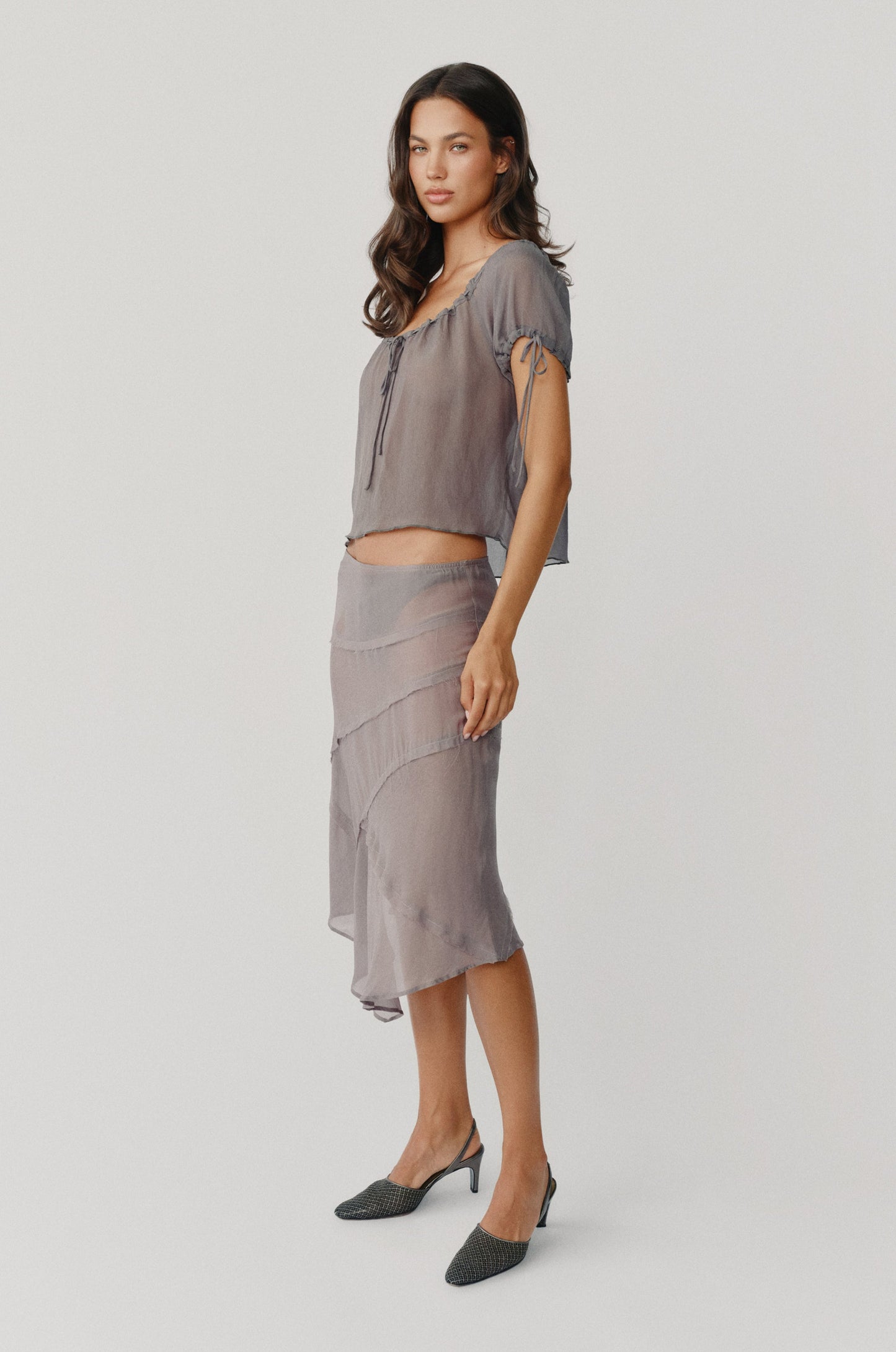 Gia Skirt (Dusty Slate)