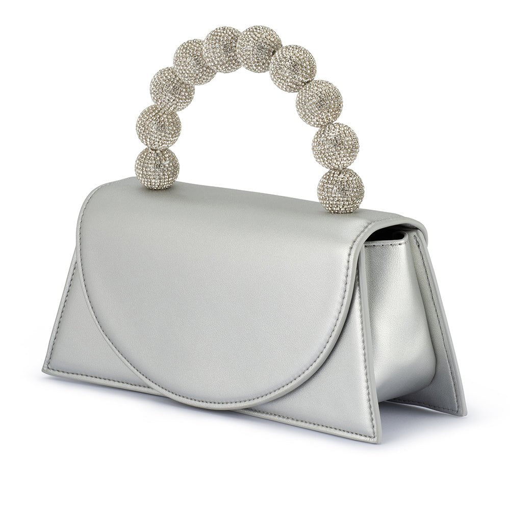 Olga Berg GIANNA Top Handle Bag (Silver)