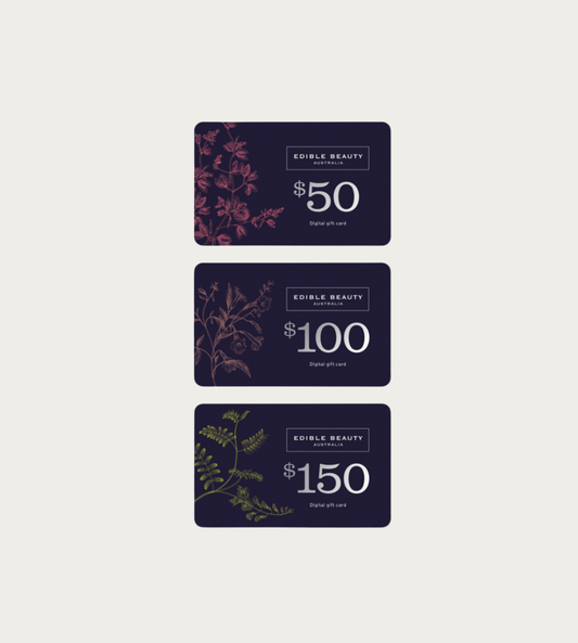 Image of Gift Cards. Product name - Gift Card in colour by brand - Edible Beauty Australia