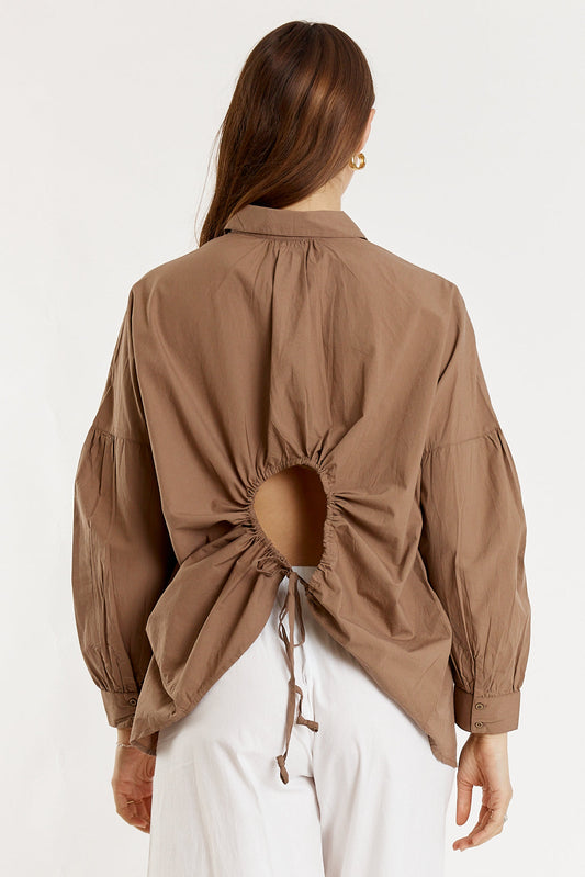 Giliann Casa Cut Out Shirt (Donkey)