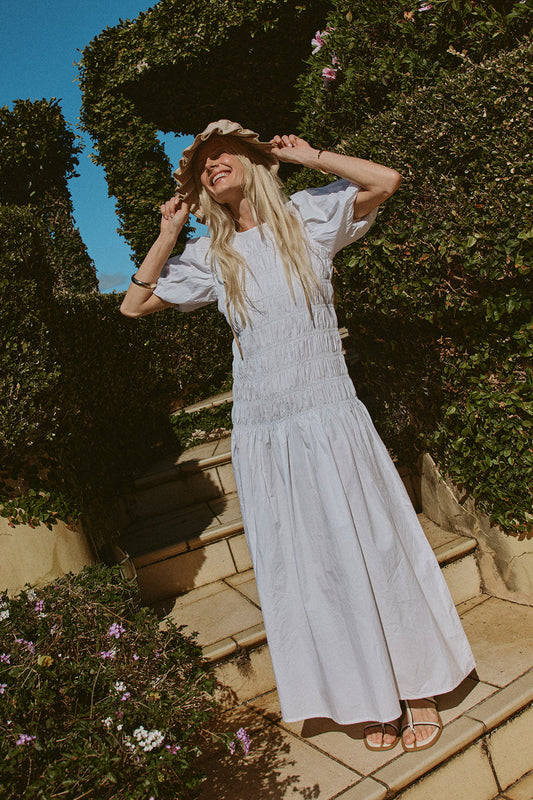 Image of Dresses. Product name - Giliann Pyke Dress White in White colour by brand - Cowgirl Surfer