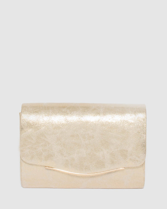 Colette Adele Evening Clutch Bag (Gold)