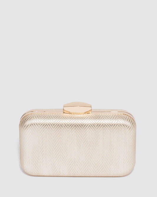 Colette Penelope Hardcase Clutch Bag (Gold)