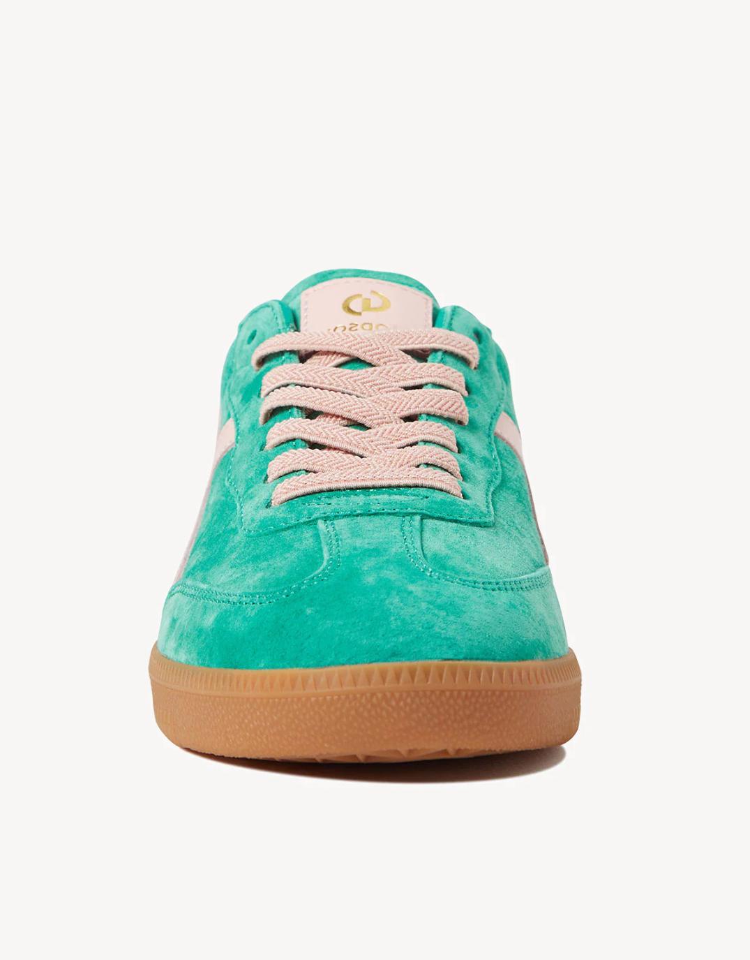 Goodsole Crossroads Suede Sneakers (Pine/Pink)