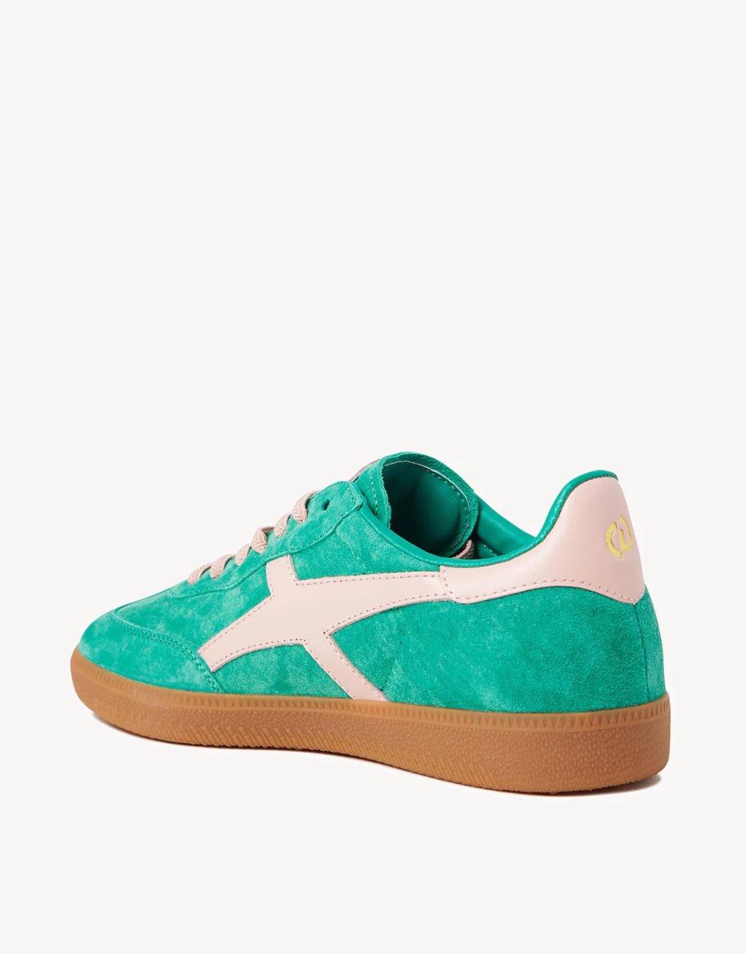 Goodsole Crossroads Suede Sneakers (Pine/Pink)