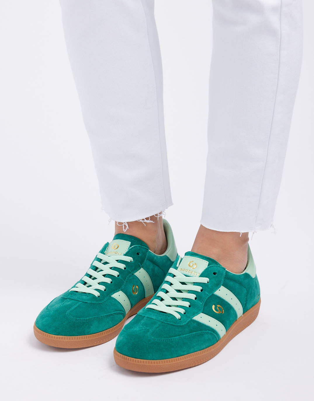 Goodsole Parallel Suede Sneakers (Green/Mint)