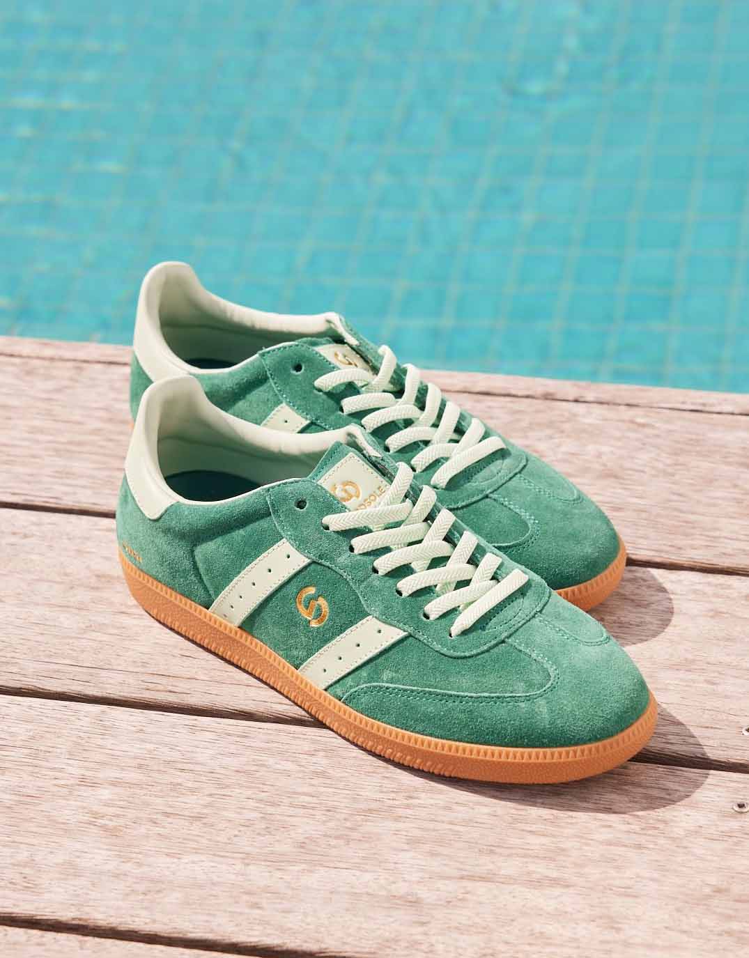 Goodsole Parallel Suede Sneakers (Green/Mint)