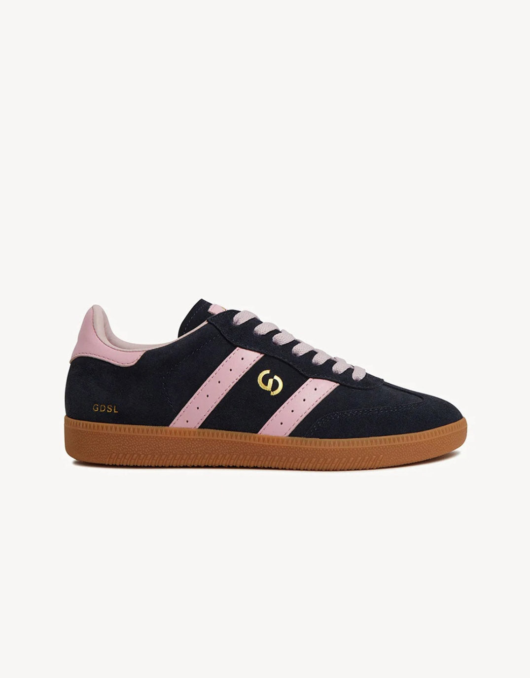 Goodsole Parallel Suede Sneakers (Navy/Pink)