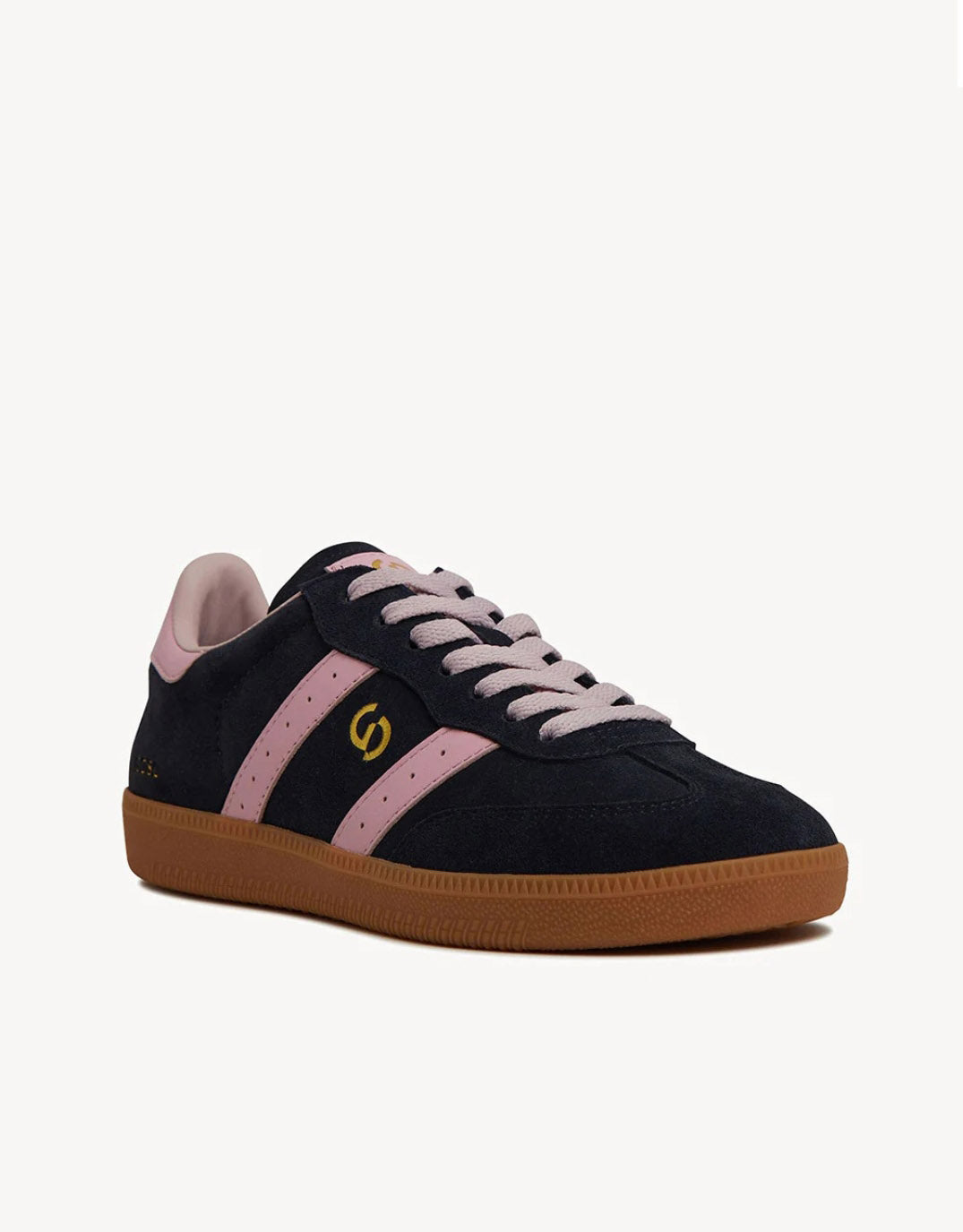 Image of Shoes. Productname: Parallel Suede Sneakers - in Navy/Pink colour by brand - Goodsole