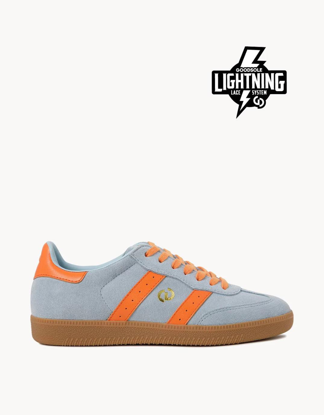 Goodsole Parallel Suede Sneakers Pale Blue/Orange (Pale Blue /Orange)