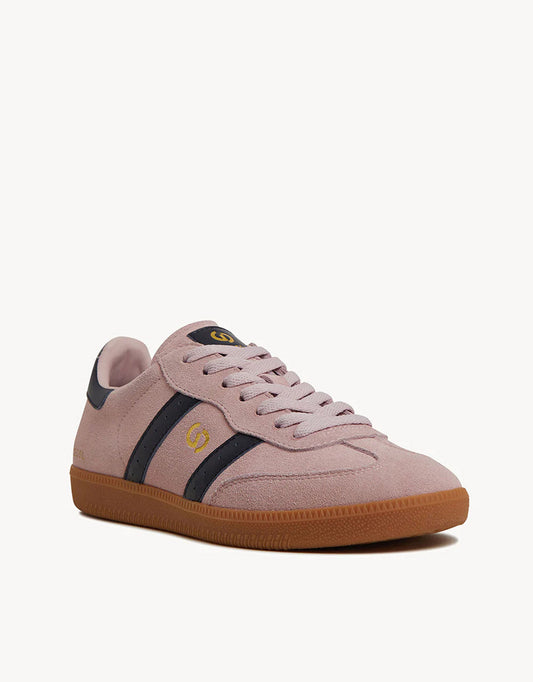 Goodsole Parallel Suede Sneakers (Pink/Navy)
