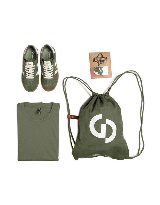Image of Shoes. Productname: Parallel Canvas Sneakers - in Cypress colour by brand - Goodsole